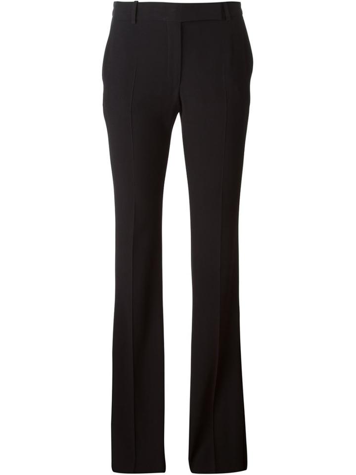 Alexander Mcqueen Bootcut Trousers, Women's, Size: 46, Black, Silk/acetate/rayon
