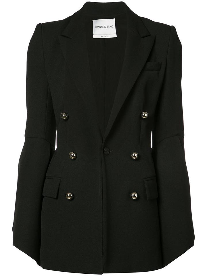 Prabal Gurung - Double Breasted Tailored Jacket - Women - Polyester - 4, Women's, Black, Polyester