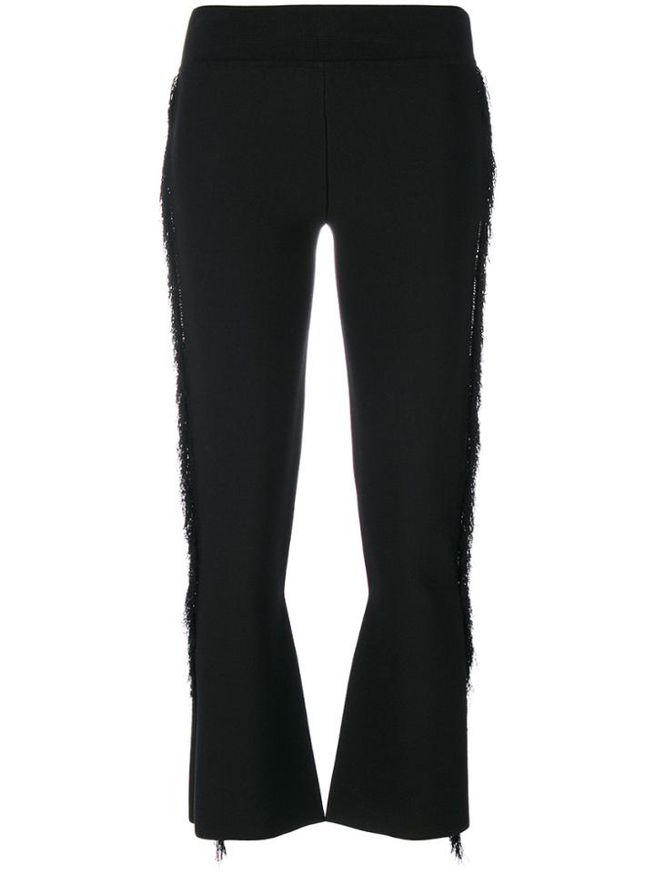 Opening Ceremony Trousers With Frayed Trim - Black