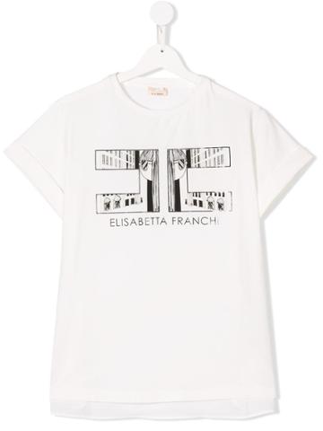 Elisabetta Franchi Kids Comic Print T-shirt - White