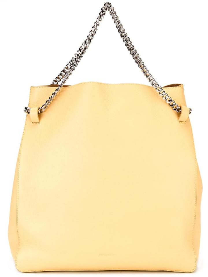 Jil Sander Double Chain Straps Tote - Yellow & Orange
