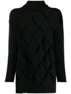 Pierantoniogaspari Cut-out Knitted Jumper - Black