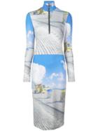 Natasha Zinko Phographic Print Fitted Dress - Multicolour