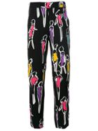 Boutique Moschino Sketch Print Cropped Pants - Multicolour