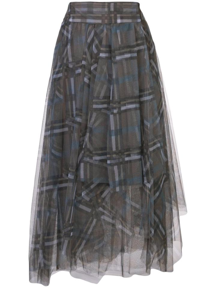 Brunello Cucinelli Check Print High-waisted Shirt - Black