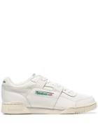 Reebok White Workout Lo Plus Low-top Leather Sneakers