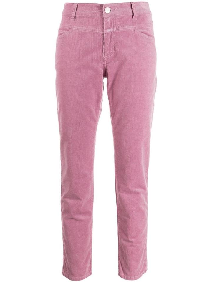 Closed Slim Fit Corduroy Trousers - Pink