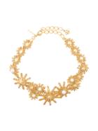 Oscar De La Renta Pearl Sun Star Necklace - White