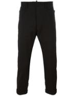 Dsquared2 - Checkerboard Detail Cropped Trousers - Men - Silk/spandex/elastane/virgin Wool - 54, Black, Silk/spandex/elastane/virgin Wool