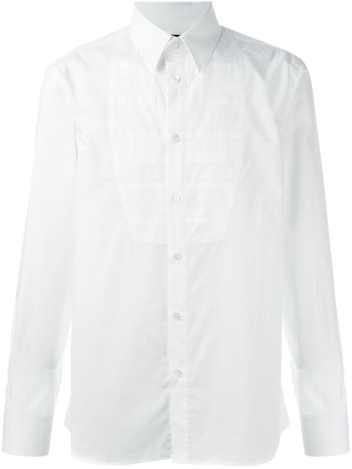 Diesel Black Gold Bib Detail Shirt, Men's, Size: 52, White, Cotton