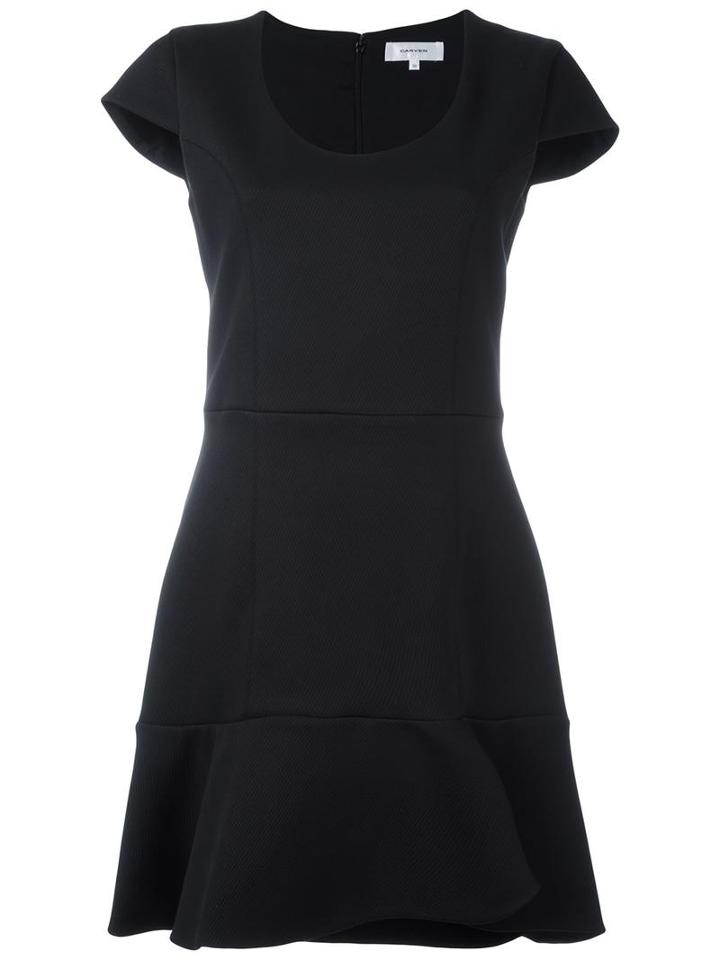 Carven Scoop Neck Dress, Women's, Size: 38, Black, Polyester/spandex/elastane/cotton/polyester