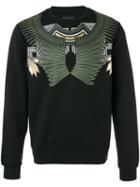 Les Hommes - Geometric Print Sweatshirt - Men - Cotton - L, Black, Cotton
