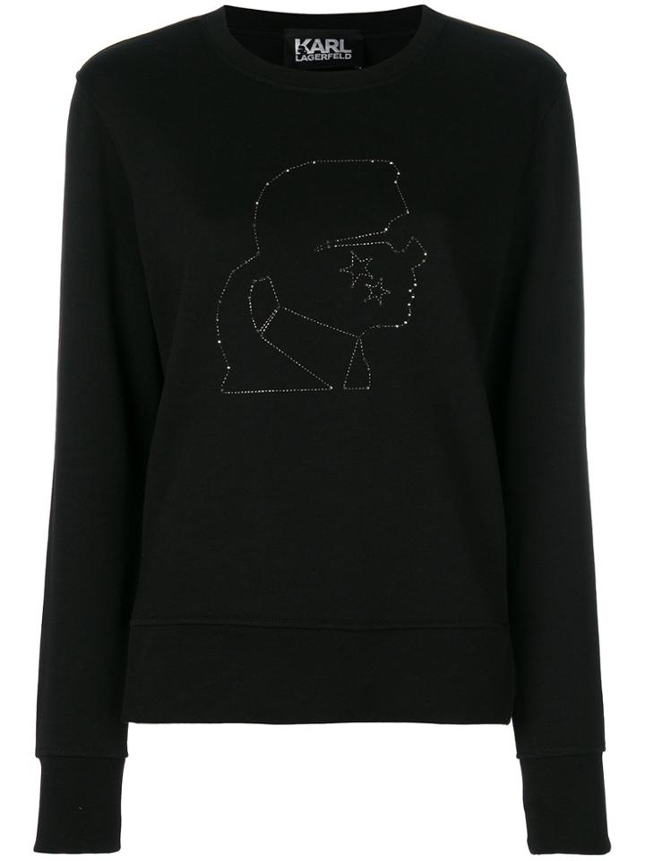 Karl Lagerfeld Karl Constellation Head Sweatshirt - Black