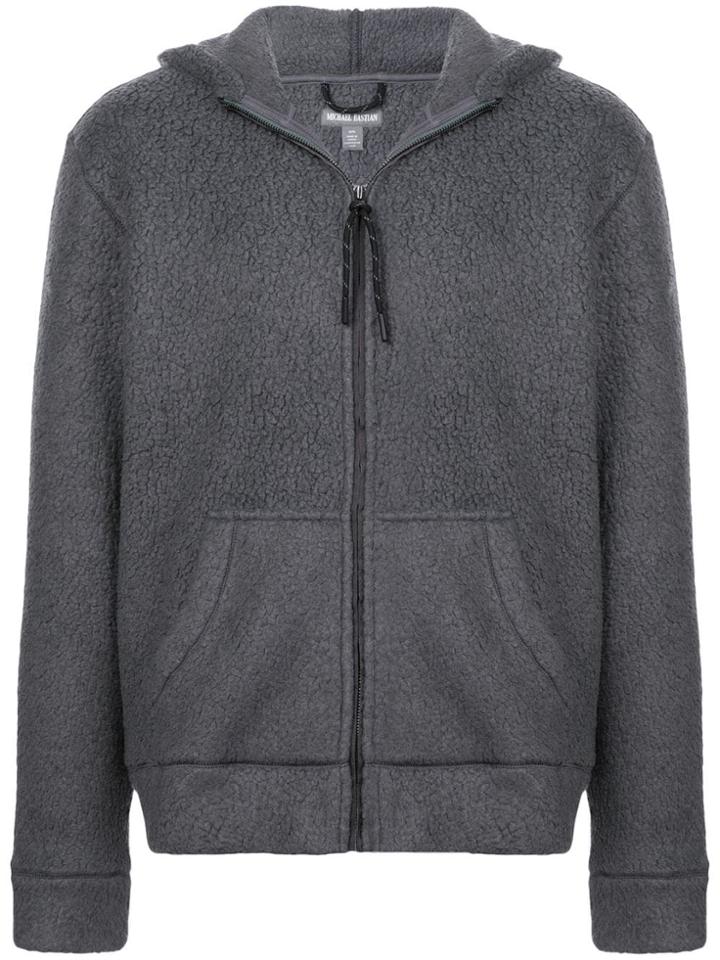 Michael Bastian Zip Front Hoodie - Grey