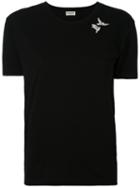 Saint Laurent - Embroidered T-shirt - Women - Cotton - M, Black, Cotton