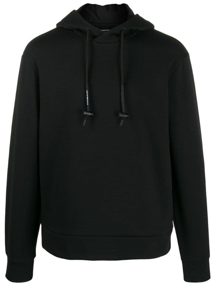 Emporio Armani Drawstring Hoodie - Black