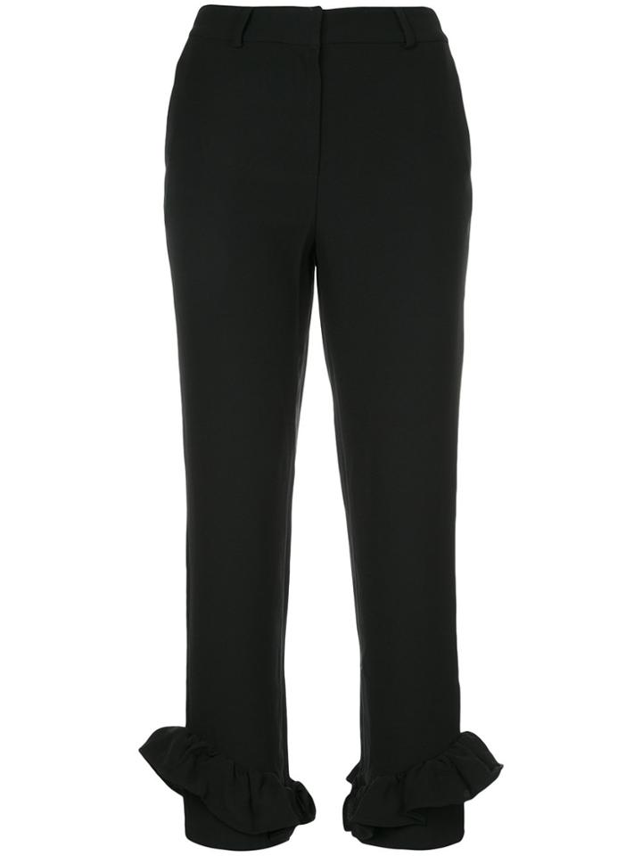 Elaidi Cropped Tailored Trousers - Black