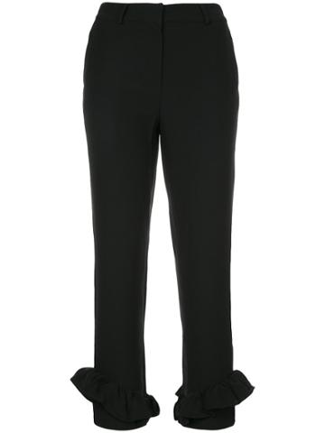 Elaidi Cropped Tailored Trousers - Black