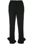 Elaidi Cropped Tailored Trousers - Black