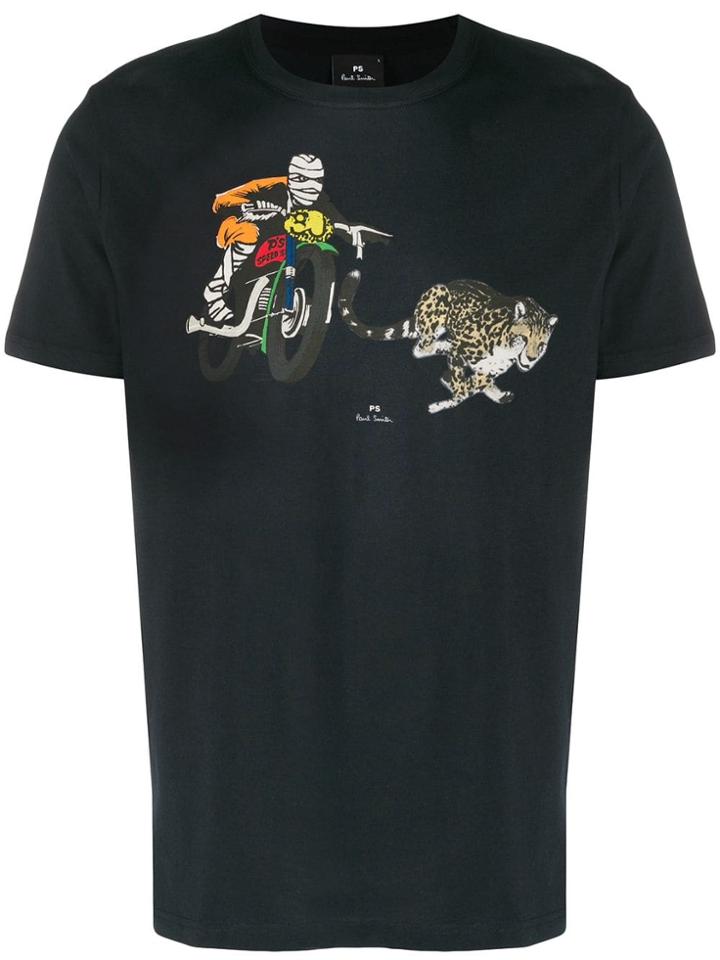 Ps Paul Smith Ps Motorcross Print T-shirt - Blue