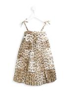 Roberto Cavalli Kids Leopard Dress, Girl's, Size: 12 Yrs, Nude/neutrals