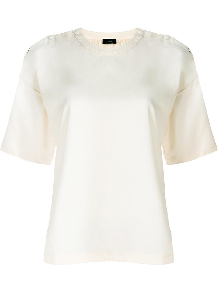 Joseph Satin Back T-shirt - Nude & Neutrals