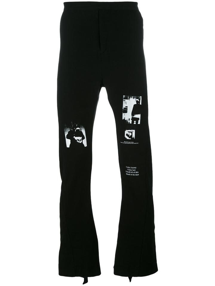 Julius Flared Jersey Trousers, Size: 2, Black, Cotton/polyurethane