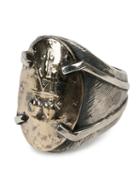 Tobias Wistisen 'twin Heart' Ring, Adult Unisex, Size: 60, Metallic