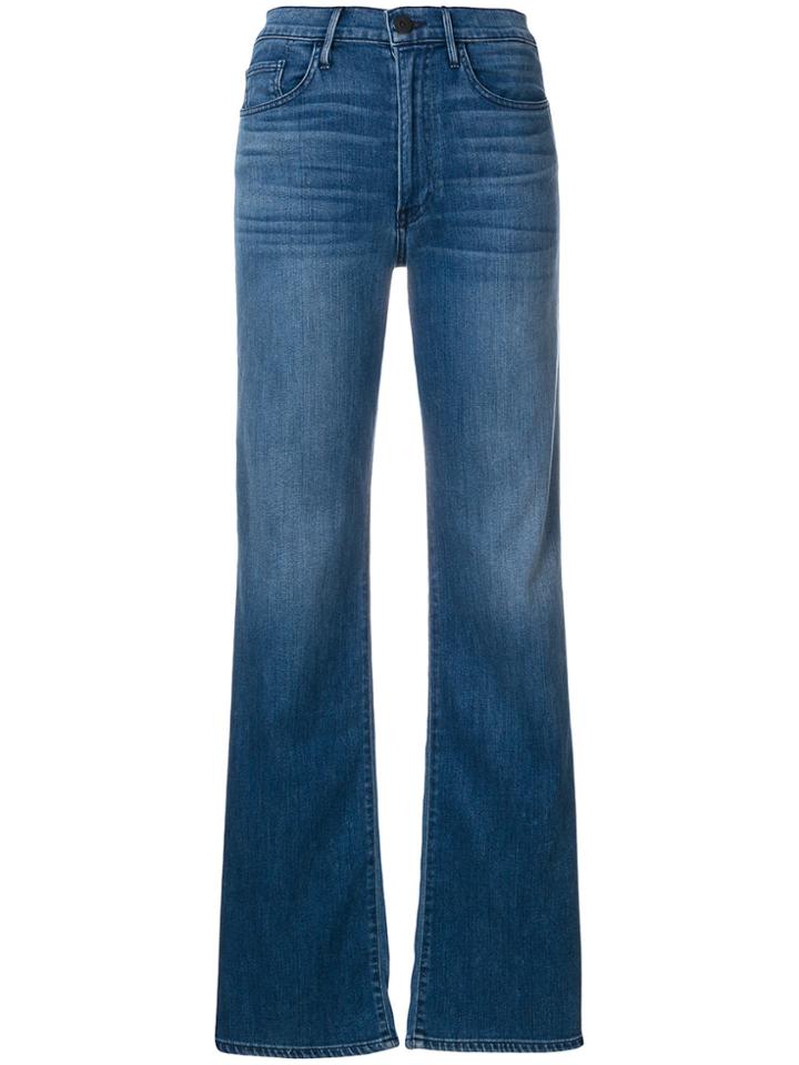 3x1 Split Leg Faded Jeans - Blue