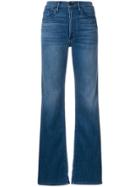 3x1 Split Leg Faded Jeans - Blue