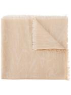 Salvatore Ferragamo Printed Scarf, Women's, Nude/neutrals, Silk/wool
