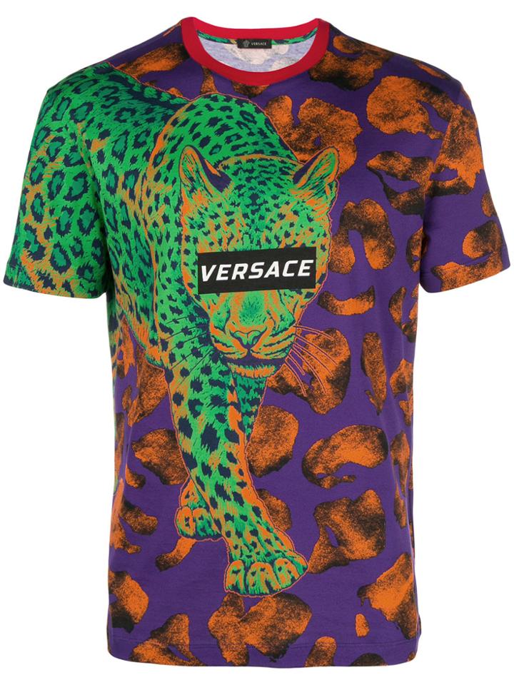 Versace Printed T-shirt - Pink & Purple