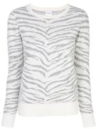 Madeleine Thompson Tiger Intarsia Jumper - White