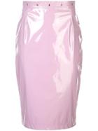 Fleur Du Mal Pvc Pencil Skirt - Pink