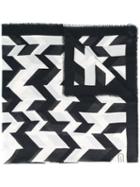 Salvatore Ferragamo Geometric Print Scarf, Women's, Nude/neutrals, Silk/cashmere