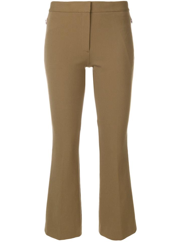 Theory Casual Cropped Trousers - Brown