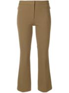 Theory Casual Cropped Trousers - Brown