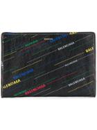 Balenciaga Bazar Printed Pouch - Black