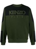 Kenzo Kenzo Paris Dual-fabric Sweatshirt - Green