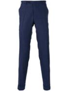 Canali Tailored Trousers, Men's, Size: 50, Blue, Silk/linen/flax/wool
