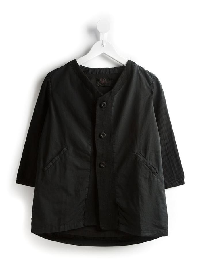 Lost And Found Kids Panelled V-neck Jacket, Girl's, Size: 8 Yrs, Black