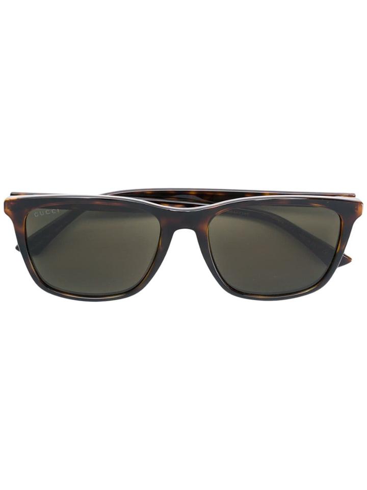 Gucci Eyewear Square Sunglasses - Brown