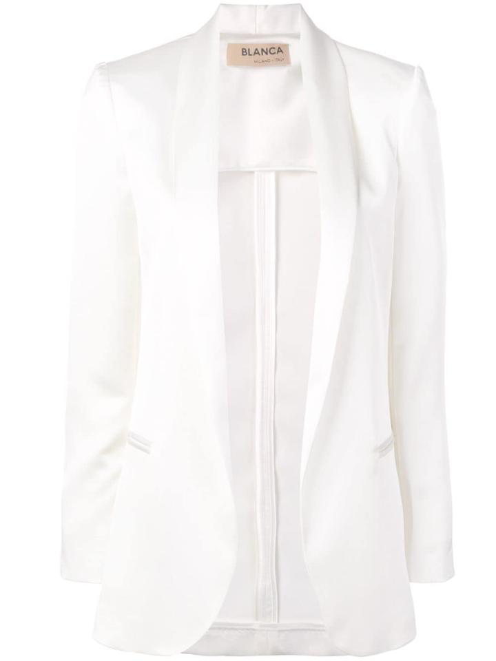 Blanca Open Front Blazer - White