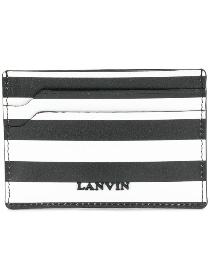 Lanvin Striped Logo Cardholder - Black