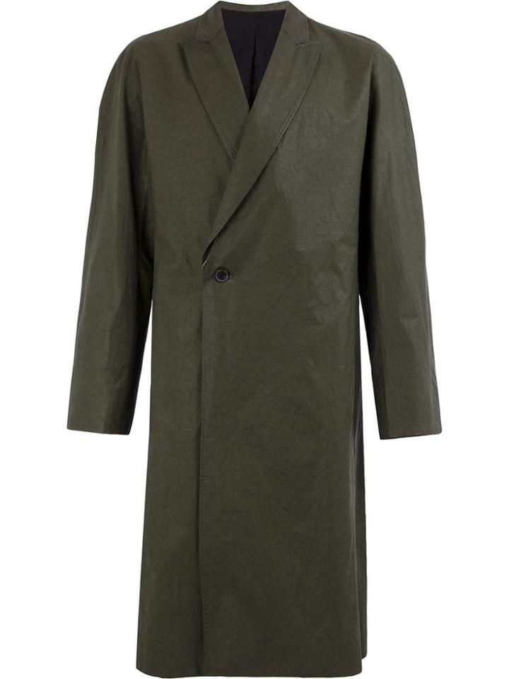 Haider Ackermann Button Front Coat - Green