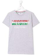 Moschino Kids Teen Italian Logo Print T-shirt - Grey