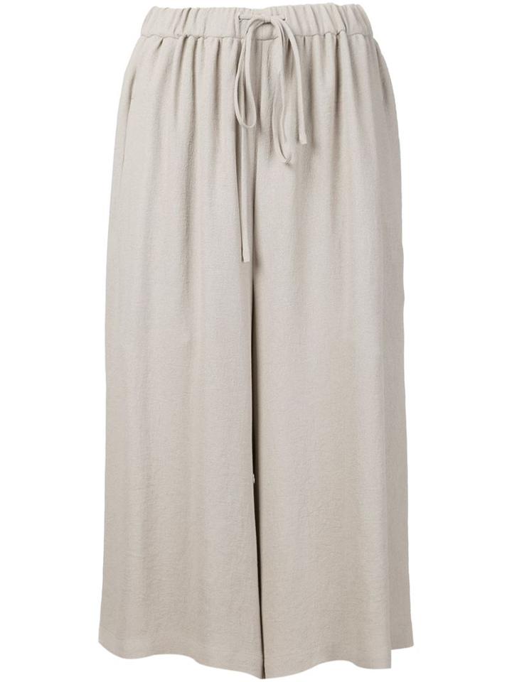 Baja East Drawstring Waist Wide Leg Culottes