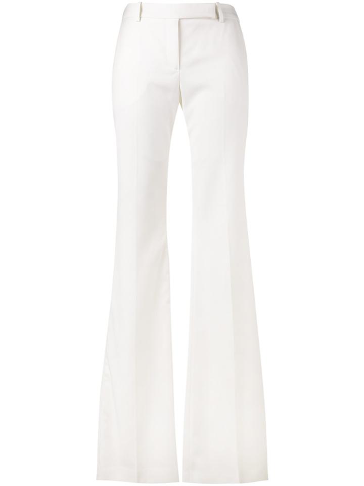 Alexander Mcqueen Mid-rise Flared Trousers - White