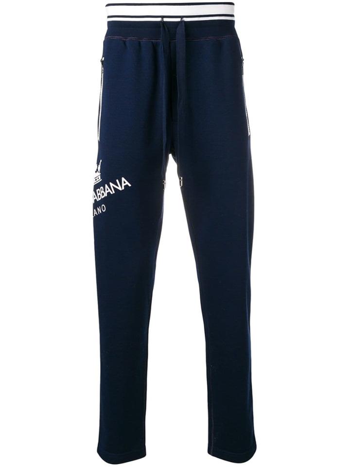 Dolce & Gabbana Loose Fit Track Trousers - Blue