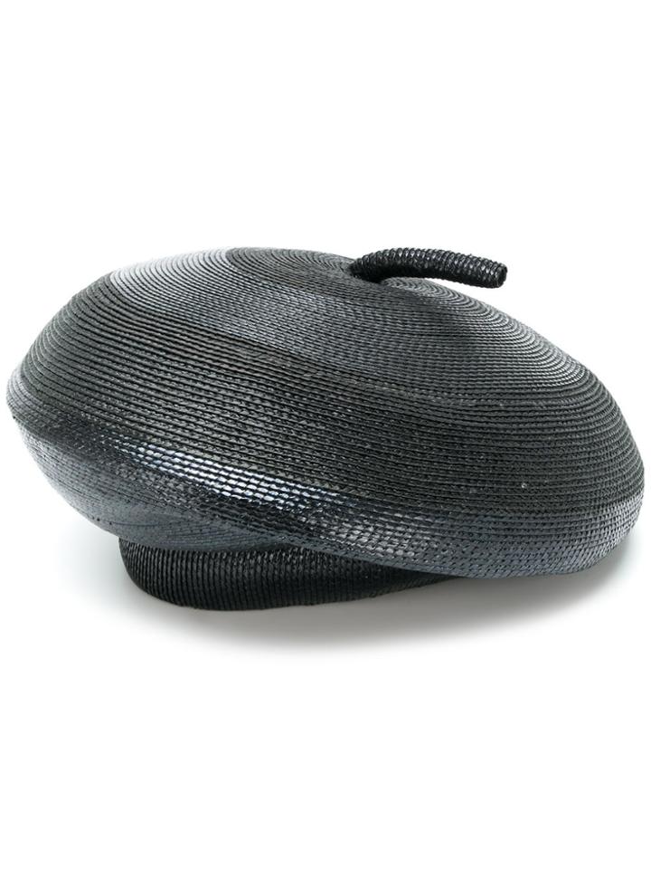 William Vintage Jute Beret - Black